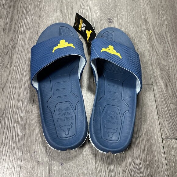Under Armour Project Rock 2.0 Men\'s Size 13 Slide Sandals Blue main image 3